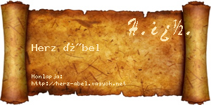Herz Ábel névjegykártya